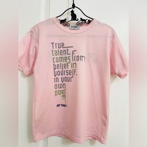 Yonex light pink badminton shirt (women)